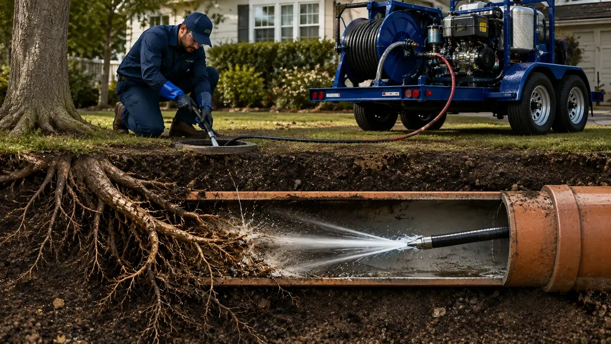 Tree Root Removal with Hydro Jetting in La Puente